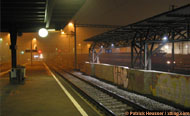 hardbruecke a foggy train station